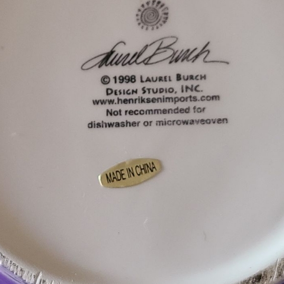 vintage 1998 laurel burch ganz colorful cat design bowl - Picture 4 of 5